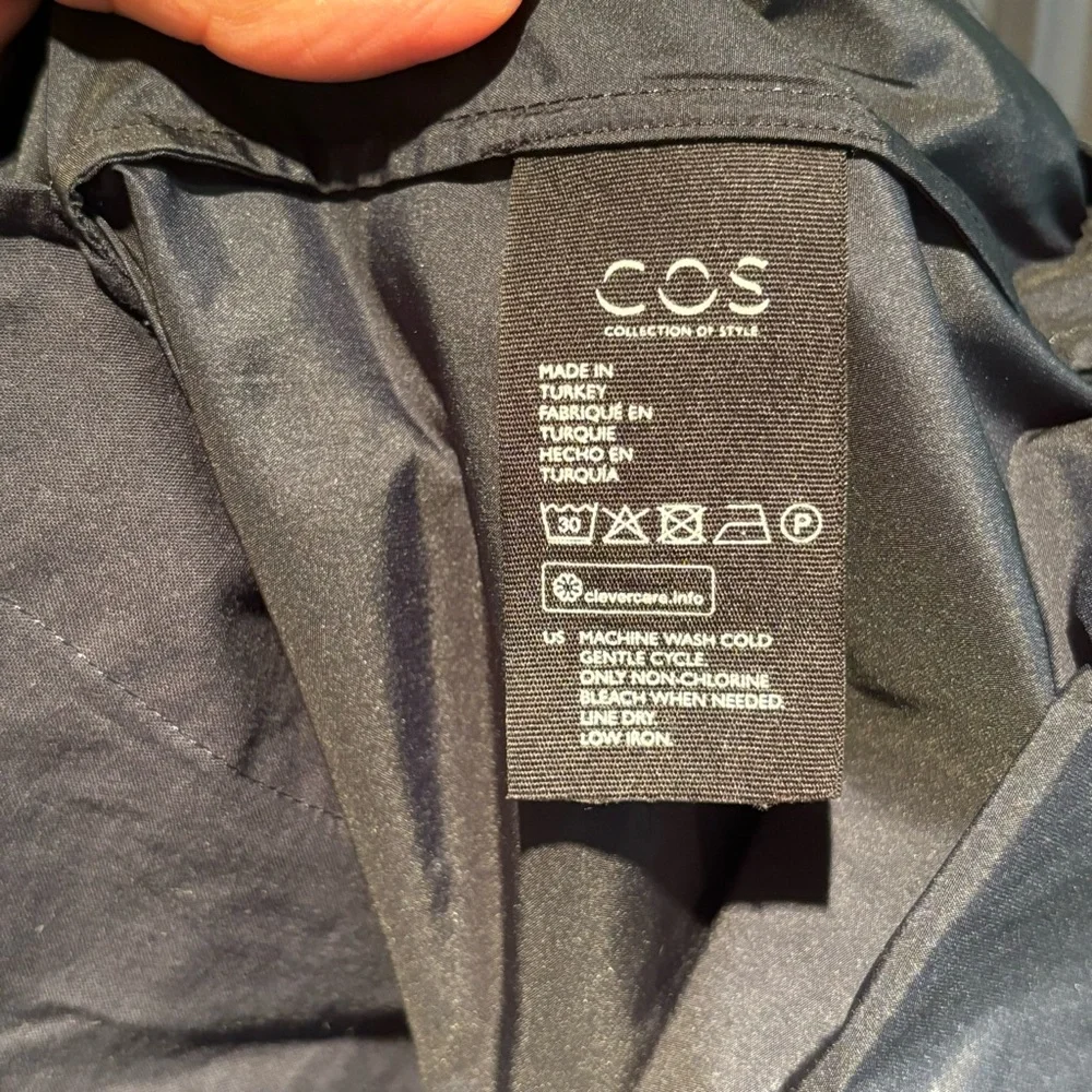 COS Sleeveless Navy Button Front Shift -Sz 4 - Picture 9 of 11